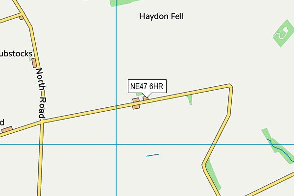 NE47 6HR map - OS VectorMap District (Ordnance Survey)