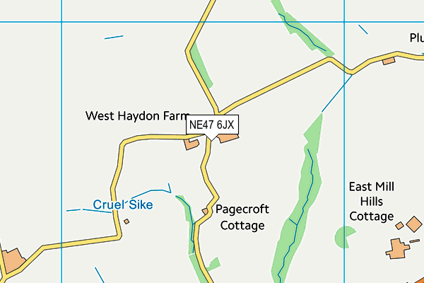 NE47 6JX map - OS VectorMap District (Ordnance Survey) NE47 6JX map - OS VectorMap District (Ordnance Survey)