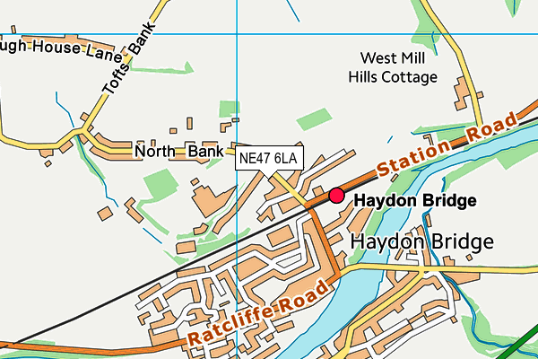 NE47 6LA map - OS VectorMap District (Ordnance Survey) NE47 6LA map - OS VectorMap District (Ordnance Survey)