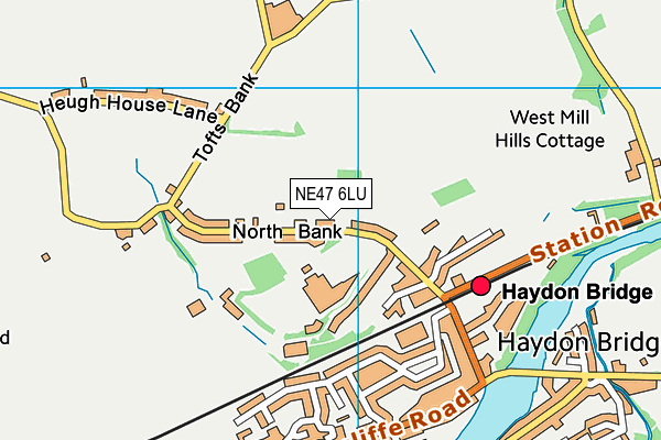 NE47 6LU map - OS VectorMap District (Ordnance Survey) NE47 6LU map - OS VectorMap District (Ordnance Survey)
