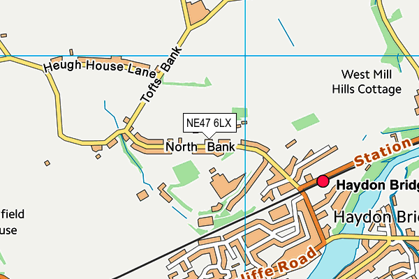 NE47 6LX map - OS VectorMap District (Ordnance Survey) NE47 6LX map - OS VectorMap District (Ordnance Survey)
