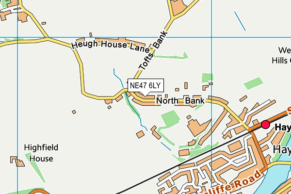 NE47 6LY map - OS VectorMap District (Ordnance Survey)