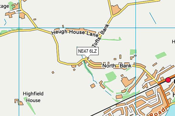NE47 6LZ map - OS VectorMap District (Ordnance Survey) NE47 6LZ map - OS VectorMap District (Ordnance Survey)