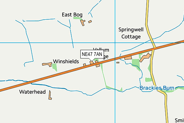 NE47 7AN map - OS VectorMap District (Ordnance Survey) NE47 7AN map - OS VectorMap District (Ordnance Survey)
