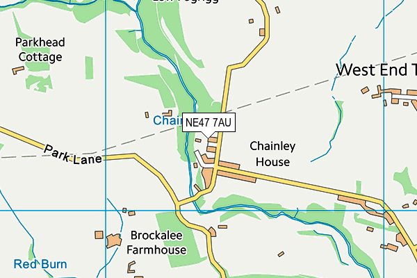 NE47 7AU map - OS VectorMap District (Ordnance Survey) NE47 7AU map - OS VectorMap District (Ordnance Survey)