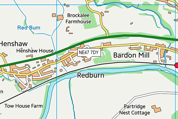 NE47 7DY map - OS VectorMap District (Ordnance Survey) NE47 7DY map - OS VectorMap District (Ordnance Survey)