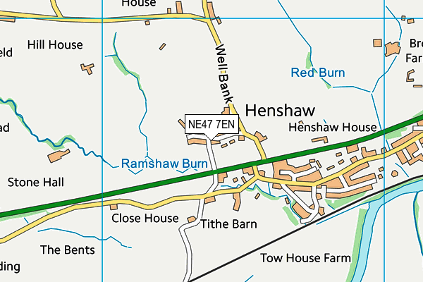 NE47 7EN map - OS VectorMap District (Ordnance Survey) NE47 7EN map - OS VectorMap District (Ordnance Survey)
