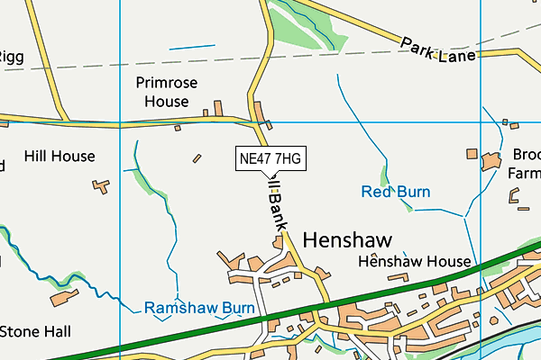 NE47 7HG map - OS VectorMap District (Ordnance Survey) NE47 7HG map - OS VectorMap District (Ordnance Survey)