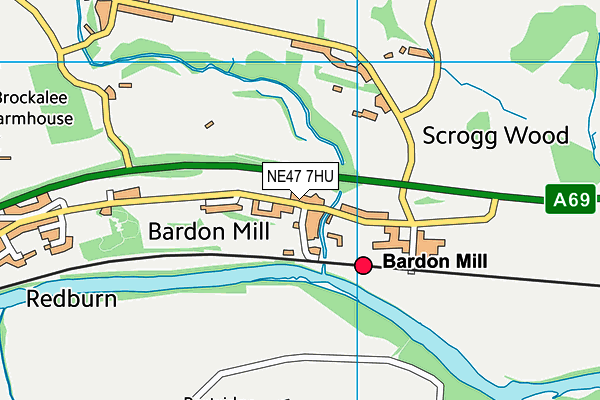 NE47 7HU map - OS VectorMap District (Ordnance Survey) NE47 7HU map - OS VectorMap District (Ordnance Survey)