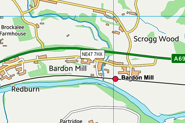 NE47 7HX map - OS VectorMap District (Ordnance Survey) NE47 7HX map - OS VectorMap District (Ordnance Survey)