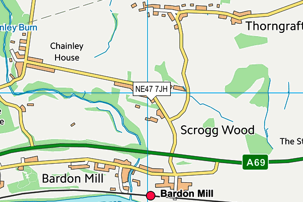 NE47 7JH map - OS VectorMap District (Ordnance Survey) NE47 7JH map - OS VectorMap District (Ordnance Survey)