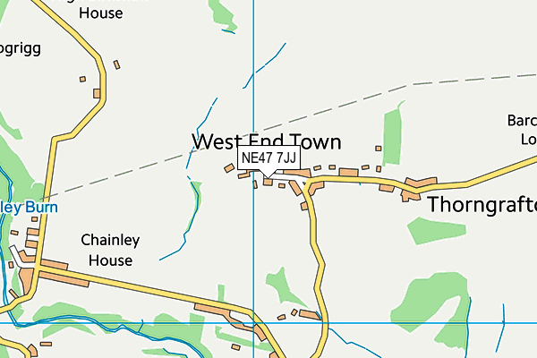 NE47 7JJ map - OS VectorMap District (Ordnance Survey) NE47 7JJ map - OS VectorMap District (Ordnance Survey)