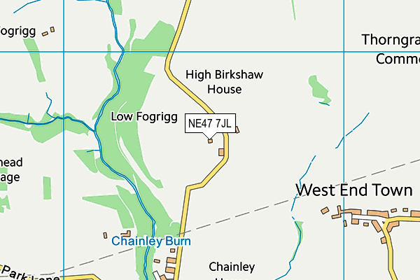 NE47 7JL map - OS VectorMap District (Ordnance Survey) NE47 7JL map - OS VectorMap District (Ordnance Survey)