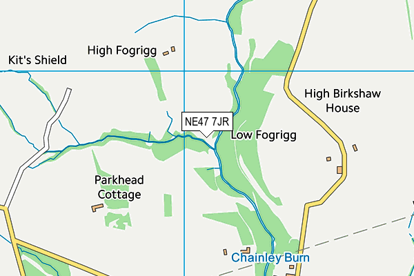 NE47 7JR map - OS VectorMap District (Ordnance Survey) NE47 7JR map - OS VectorMap District (Ordnance Survey)