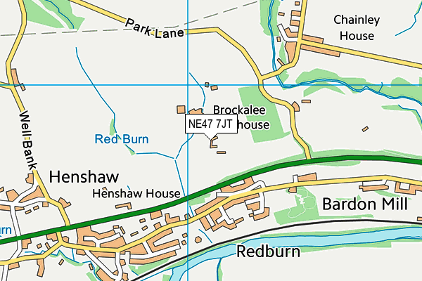 NE47 7JT map - OS VectorMap District (Ordnance Survey) NE47 7JT map - OS VectorMap District (Ordnance Survey)