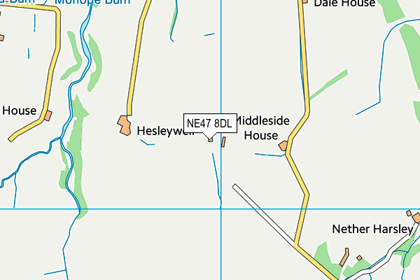 NE47 8DL map - OS VectorMap District (Ordnance Survey) NE47 8DL map - OS VectorMap District (Ordnance Survey)
