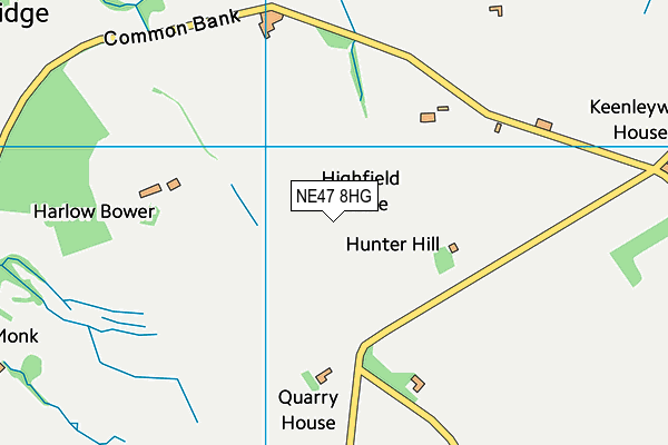 NE47 8HG map - OS VectorMap District (Ordnance Survey) NE47 8HG map - OS VectorMap District (Ordnance Survey)