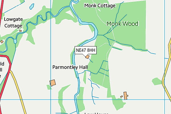 NE47 8HH map - OS VectorMap District (Ordnance Survey) NE47 8HH map - OS VectorMap District (Ordnance Survey)
