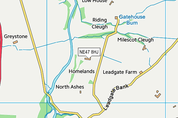 NE47 8HJ map - OS VectorMap District (Ordnance Survey) NE47 8HJ map - OS VectorMap District (Ordnance Survey)