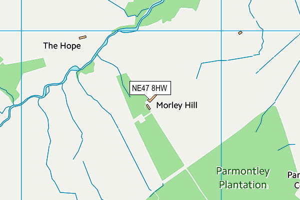 NE47 8HW map - OS VectorMap District (Ordnance Survey) NE47 8HW map - OS VectorMap District (Ordnance Survey)