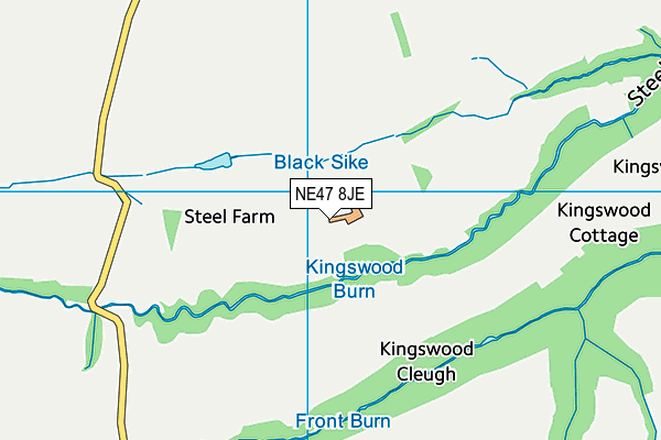 NE47 8JE map - OS VectorMap District (Ordnance Survey) NE47 8JE map - OS VectorMap District (Ordnance Survey)