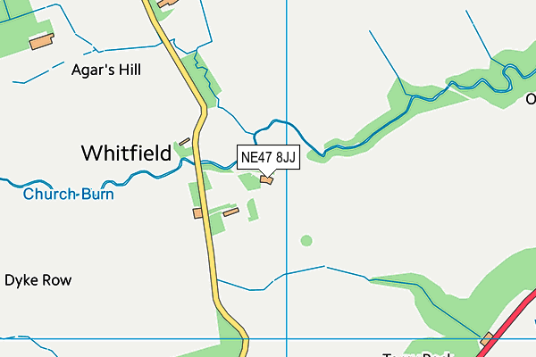 NE47 8JJ map - OS VectorMap District (Ordnance Survey) NE47 8JJ map - OS VectorMap District (Ordnance Survey)