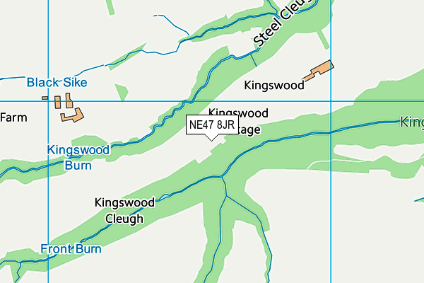 NE47 8JR map - OS VectorMap District (Ordnance Survey) NE47 8JR map - OS VectorMap District (Ordnance Survey)