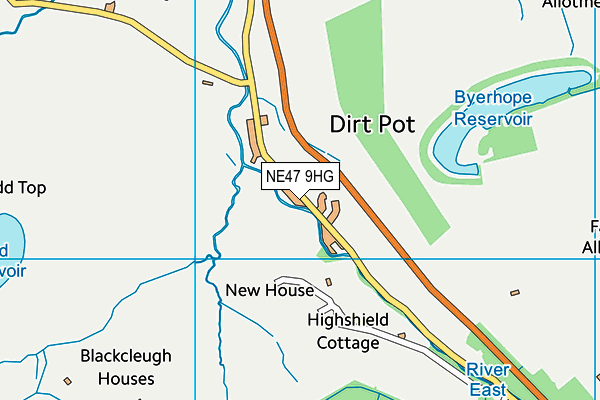 NE47 9HG map - OS VectorMap District (Ordnance Survey) NE47 9HG map - OS VectorMap District (Ordnance Survey)