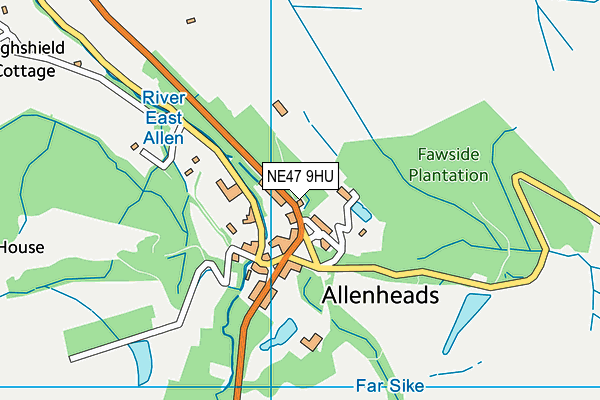 NE47 9HU map - OS VectorMap District (Ordnance Survey)