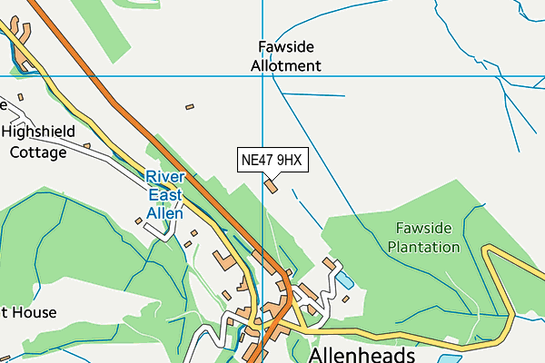 NE47 9HX map - OS VectorMap District (Ordnance Survey) NE47 9HX map - OS VectorMap District (Ordnance Survey)