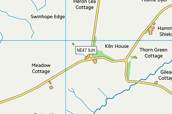 NE47 9JH map - OS VectorMap District (Ordnance Survey) NE47 9JH map - OS VectorMap District (Ordnance Survey)
