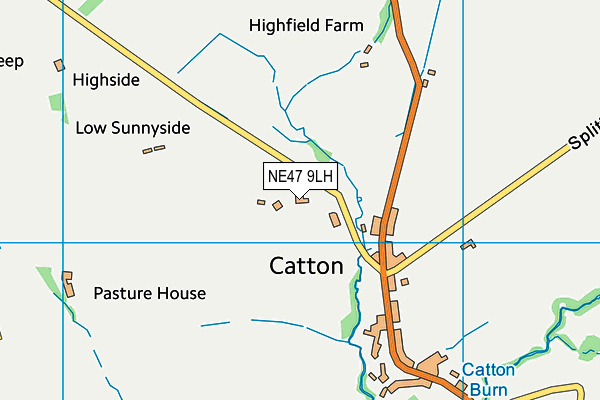 NE47 9LH map - OS VectorMap District (Ordnance Survey) NE47 9LH map - OS VectorMap District (Ordnance Survey)