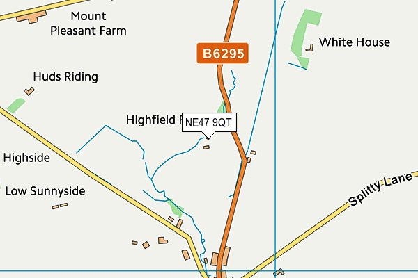 NE47 9QT map - OS VectorMap District (Ordnance Survey) NE47 9QT map - OS VectorMap District (Ordnance Survey)