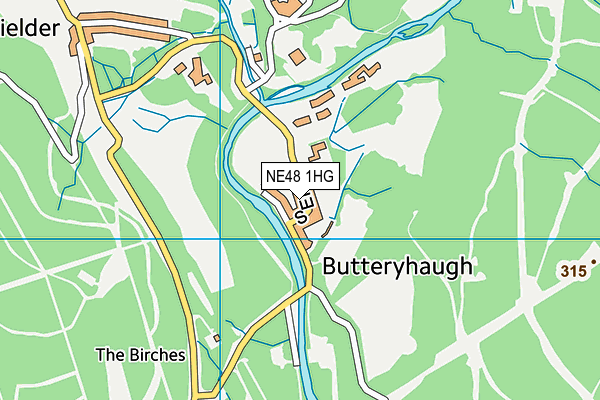 NE48 1HG map - OS VectorMap District (Ordnance Survey) NE48 1HG map - OS VectorMap District (Ordnance Survey)
