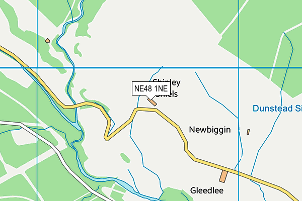 NE48 1NE map - OS VectorMap District (Ordnance Survey) NE48 1NE map - OS VectorMap District (Ordnance Survey)