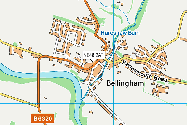 NE48 2AT map - OS VectorMap District (Ordnance Survey) NE48 2AT map - OS VectorMap District (Ordnance Survey)