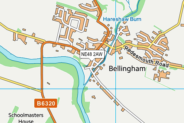 NE48 2AW map - OS VectorMap District (Ordnance Survey) NE48 2AW map - OS VectorMap District (Ordnance Survey)