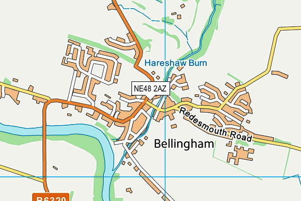 NE48 2AZ map - OS VectorMap District (Ordnance Survey) NE48 2AZ map - OS VectorMap District (Ordnance Survey)