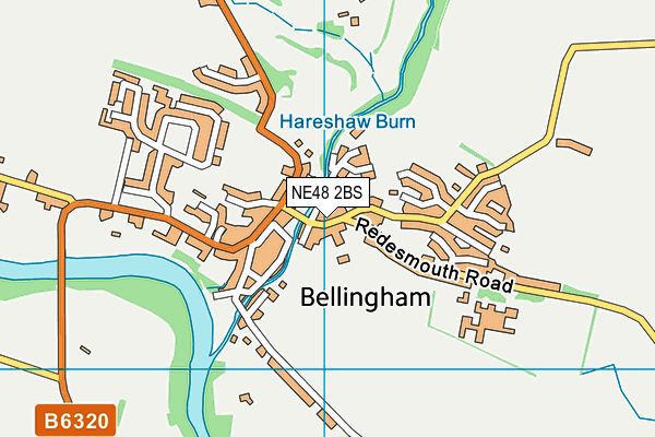 NE48 2BS map - OS VectorMap District (Ordnance Survey) NE48 2BS map - OS VectorMap District (Ordnance Survey)