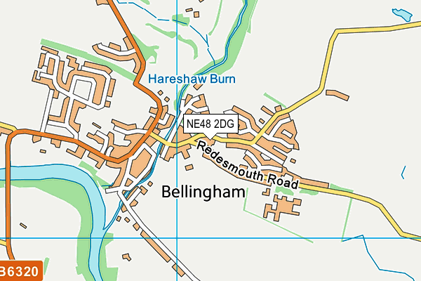 NE48 2DG map - OS VectorMap District (Ordnance Survey) NE48 2DG map - OS VectorMap District (Ordnance Survey)
