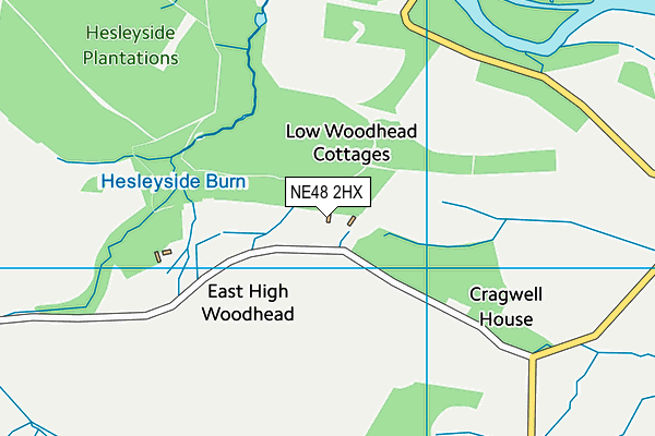 NE48 2HX map - OS VectorMap District (Ordnance Survey)
