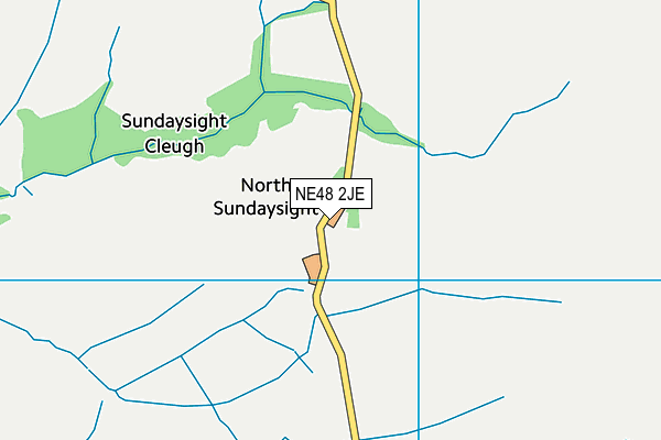 NE48 2JE map - OS VectorMap District (Ordnance Survey) NE48 2JE map - OS VectorMap District (Ordnance Survey)