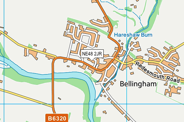 NE48 2JR map - OS VectorMap District (Ordnance Survey)
