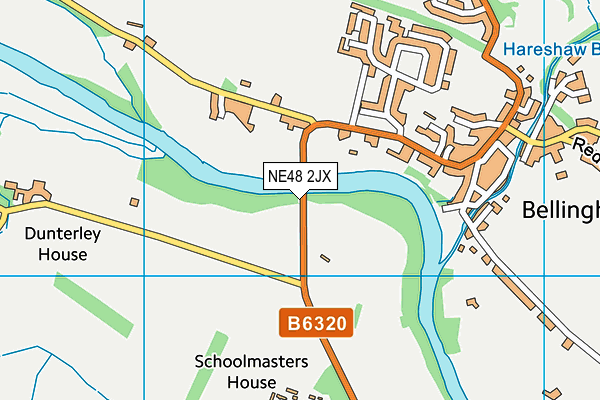 NE48 2JX map - OS VectorMap District (Ordnance Survey) NE48 2JX map - OS VectorMap District (Ordnance Survey)