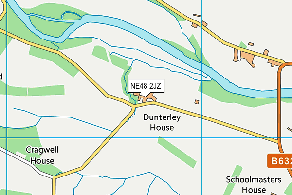 NE48 2JZ map - OS VectorMap District (Ordnance Survey) NE48 2JZ map - OS VectorMap District (Ordnance Survey)