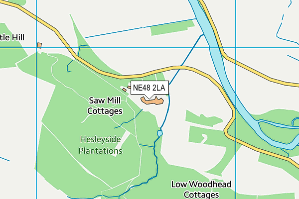 NE48 2LA map - OS VectorMap District (Ordnance Survey) NE48 2LA map - OS VectorMap District (Ordnance Survey)