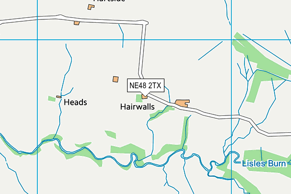 NE48 2TX map - OS VectorMap District (Ordnance Survey) NE48 2TX map - OS VectorMap District (Ordnance Survey)