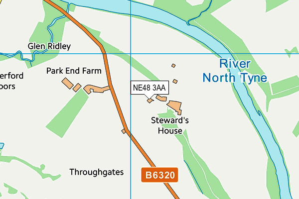 NE48 3AA map - OS VectorMap District (Ordnance Survey) NE48 3AA map - OS VectorMap District (Ordnance Survey)