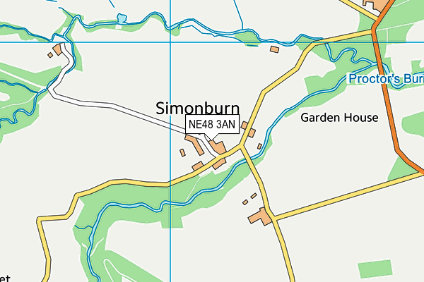 NE48 3AN map - OS VectorMap District (Ordnance Survey) NE48 3AN map - OS VectorMap District (Ordnance Survey)