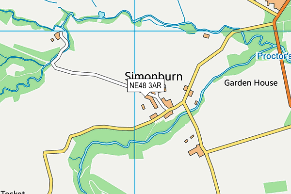 NE48 3AR map - OS VectorMap District (Ordnance Survey)